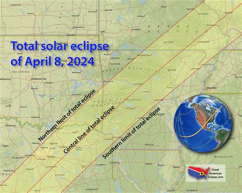 eclipse 2024 path of totality map time